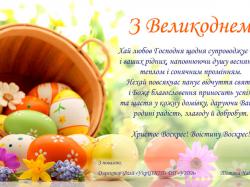 Привітання з Великоднем!